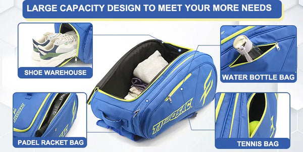 Padel Backpack Large Capacity Pickleball Padel Racquet Bag