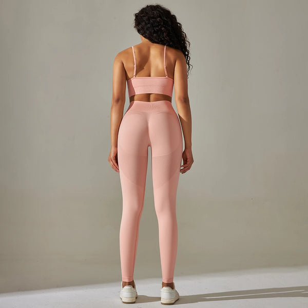 Seamless Yoga Set Camisole Bra Leggings Set Fitness