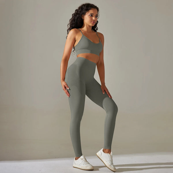 Seamless Yoga Set Camisole Bra Leggings Set Fitness