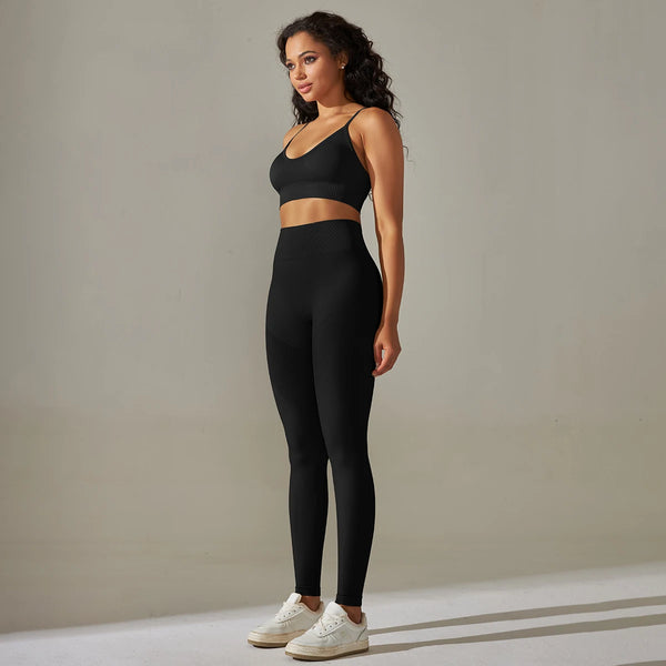 Seamless Yoga Set Camisole Bra Leggings Set Fitness