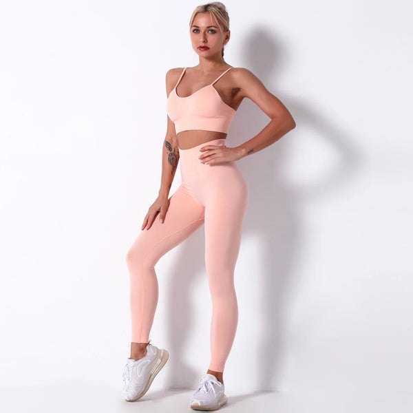 Female Yoga Set Ensemble Seamless Sexy Sport