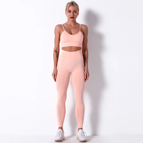 Female Yoga Set Ensemble Seamless Sexy Sport