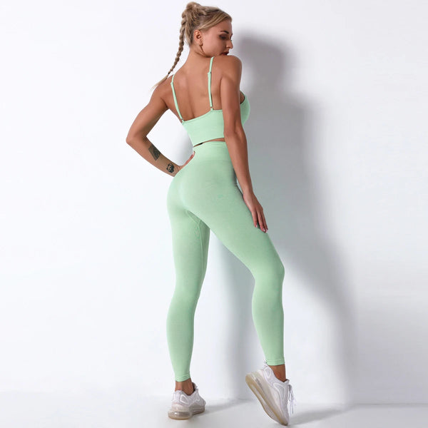 Female Yoga Set Ensemble Seamless Sexy Sport