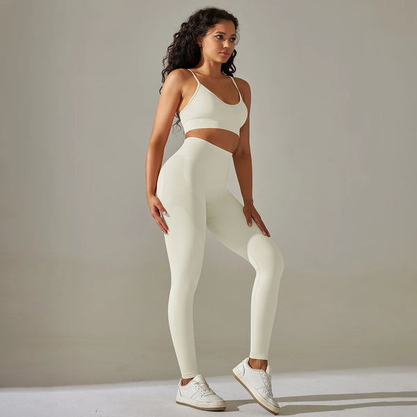 Seamless Yoga Set Camisole Bra Leggings Set Fitness