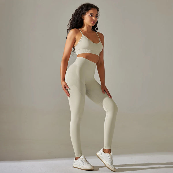 Seamless Yoga Set Camisole Bra Leggings Set Fitness