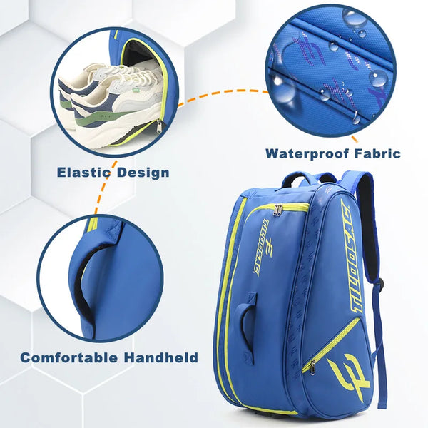 Padel Backpack Large Capacity Pickleball Padel Racquet Bag