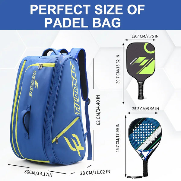Padel Backpack Large Capacity Pickleball Padel Racquet Bag