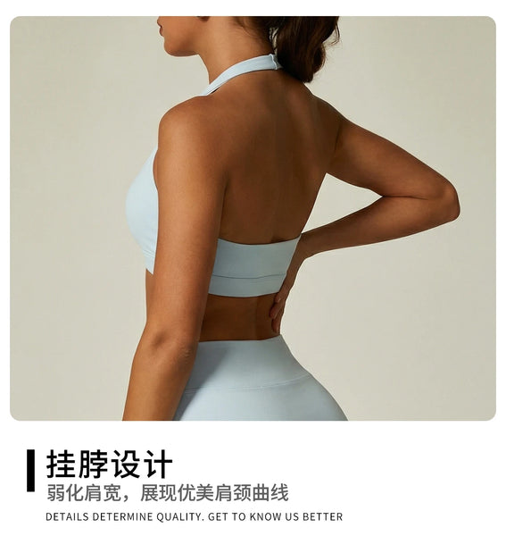 Women's 2-Piece Padel Outfit with Halter Sports Bra