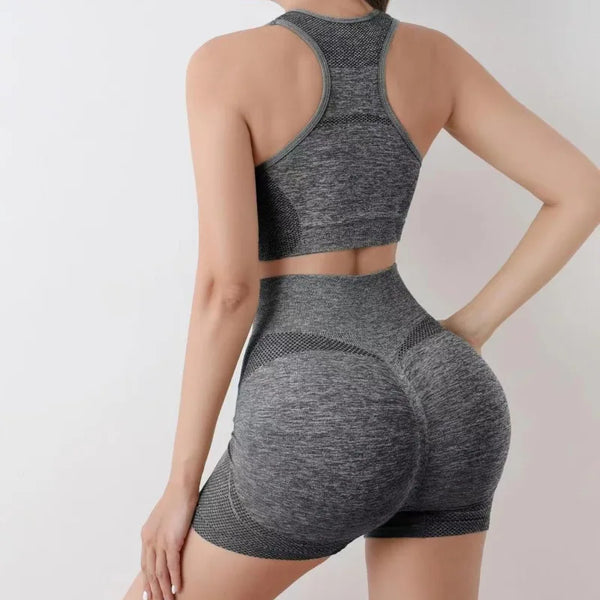Yoga Set Gym Shorts Women Sport Bras