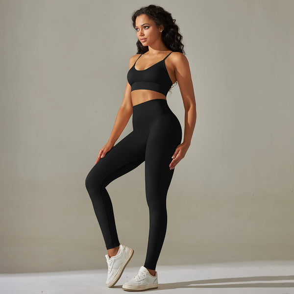 Seamless Yoga Set Camisole Bra Leggings Set Fitness