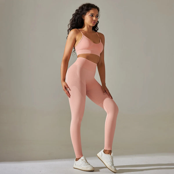 Seamless Yoga Set Camisole Bra Leggings Set Fitness