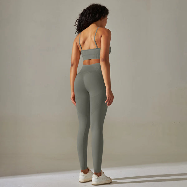 Seamless Yoga Set Camisole Bra Leggings Set Fitness
