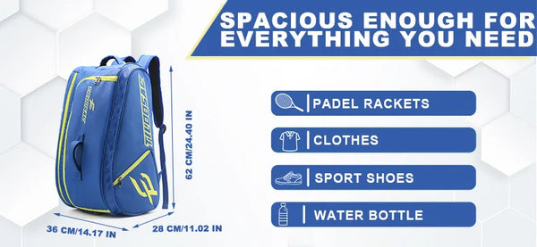 Padel Backpack Large Capacity Pickleball Padel Racquet Bag