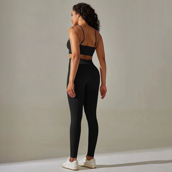 Seamless Yoga Set Camisole Bra Leggings Set Fitness