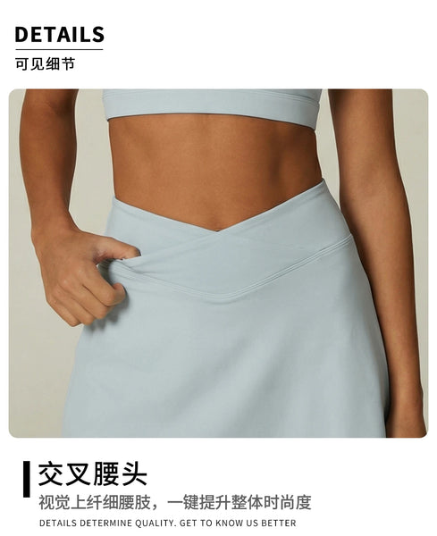 Women's 2-Piece Padel Outfit with Halter Sports Bra