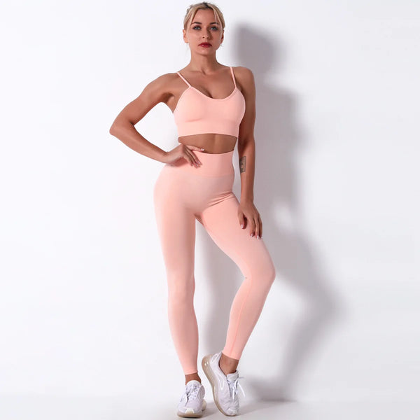 Female Yoga Set Ensemble Seamless Sexy Sport