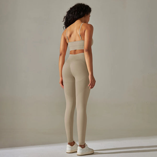 Seamless Yoga Set Camisole Bra Leggings Set Fitness