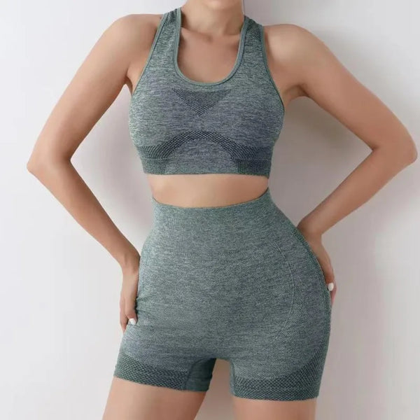 Yoga Set Gym Shorts Women Sport Bras