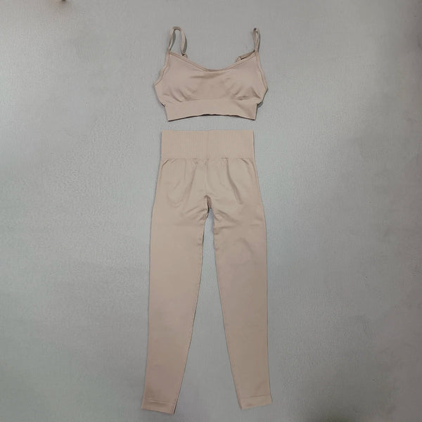 Seamless Yoga Set Camisole Bra Leggings Set Fitness