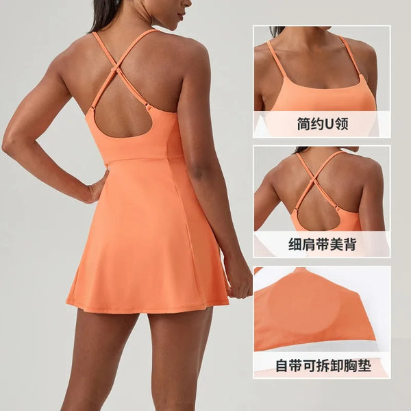 Women's Padel Performance Dress with Chest Pads