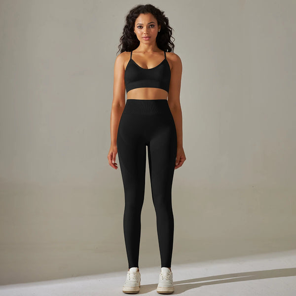 Seamless Yoga Set Camisole Bra Leggings Set Fitness