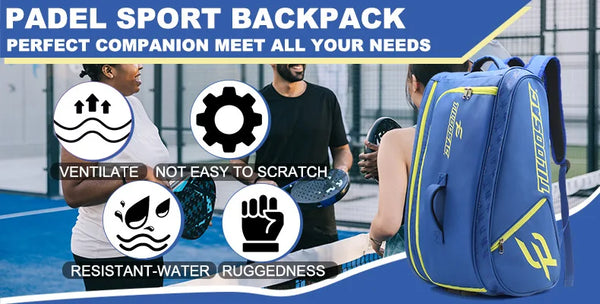 Padel Backpack Large Capacity Pickleball Padel Racquet Bag
