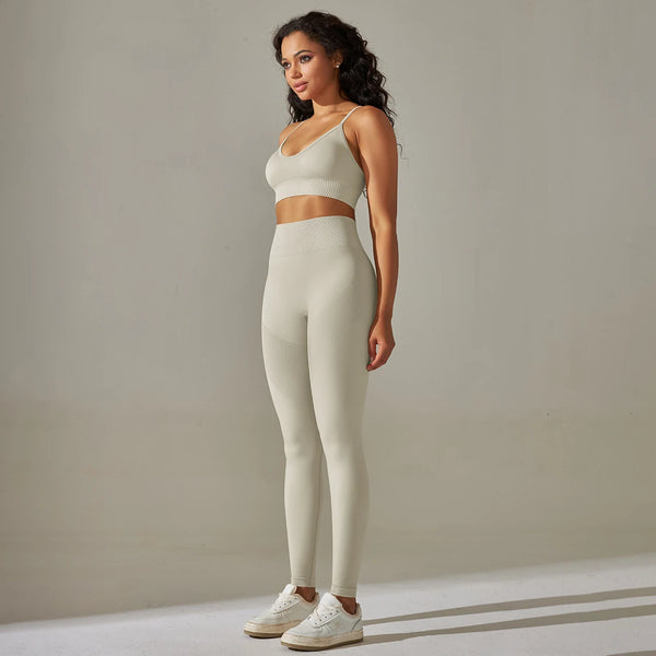 Seamless Yoga Set Camisole Bra Leggings Set Fitness