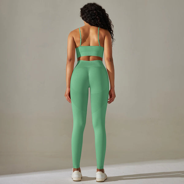 Seamless Yoga Set Camisole Bra Leggings Set Fitness